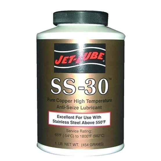 SS-30 High Temperature Anti-Seize & Gasket Compound, 1 Lb Brush Top Can - Jet-Lube 12504