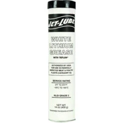 White Lithium Grease With PTFE, 14 Oz, Can (30 CTG) - Jet-Lube 50350