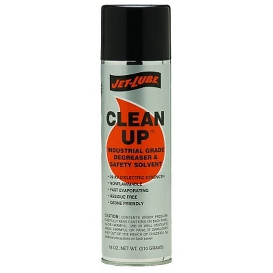 CLEAN-UP Industrial Degreaser And Safety Solvent, 18 Oz, Aerosol Can, Ether Scent (12 CAN) - Jet-Lube 61542