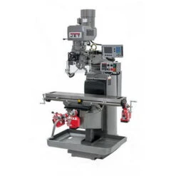 Jet 690680 Jtm-1050evs2/230 Mill With 3-axis Acu-rite 303 Dro (knee) With X, Y And Z-axis Powerfeeds And Air Powered Draw Bar