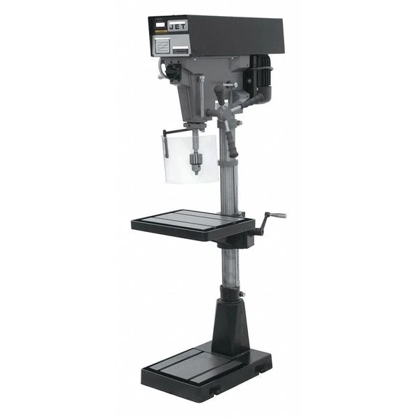 JET Floor Drill Press, Spline Drive, 1 Hp, 230/460 V, 15 In Swing, Variable Speed